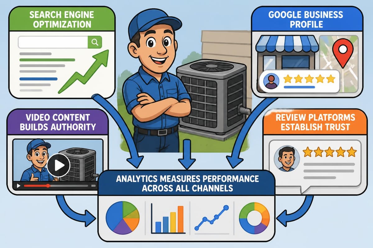 Multi-channel HVAC marketing strategy