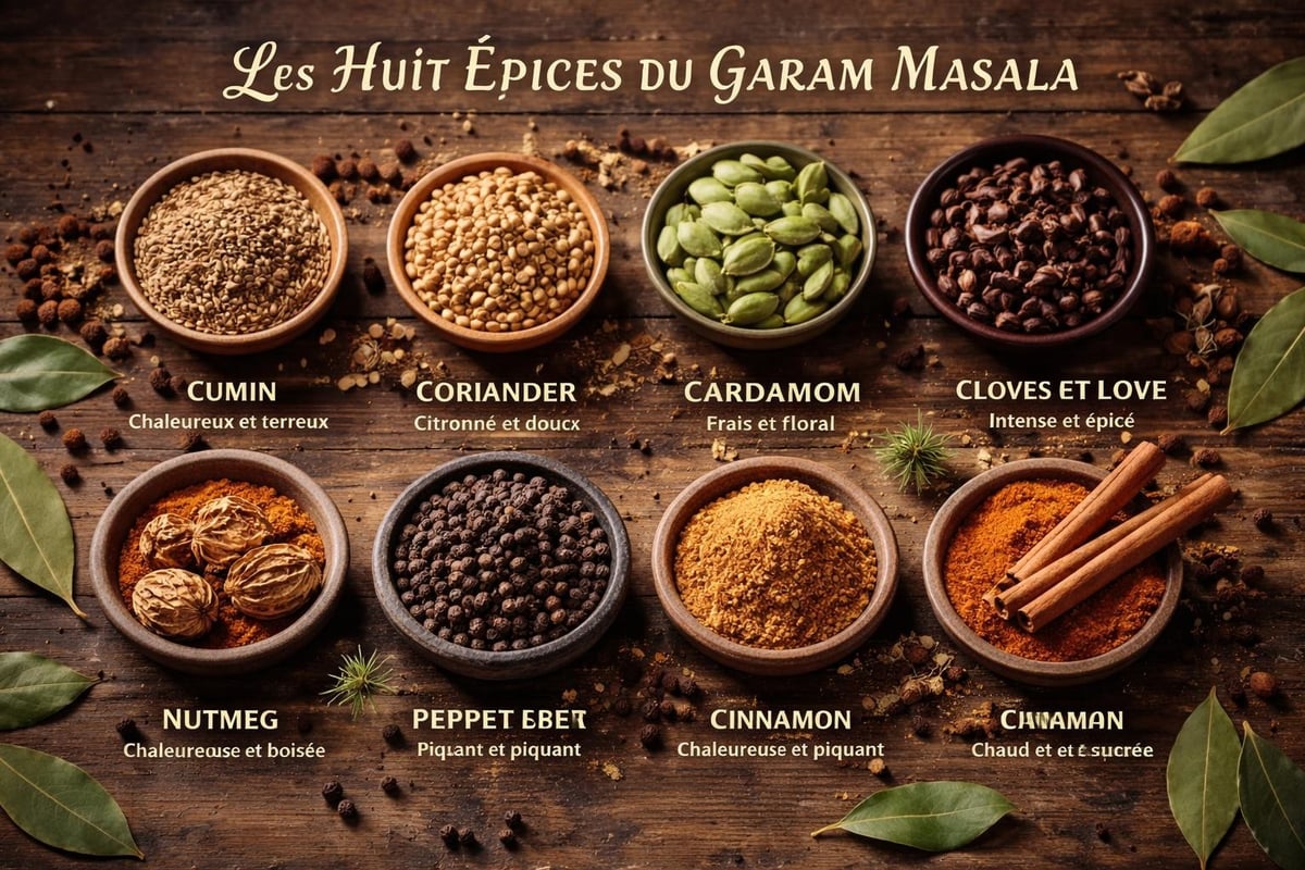 Composition aromatique du garam masala