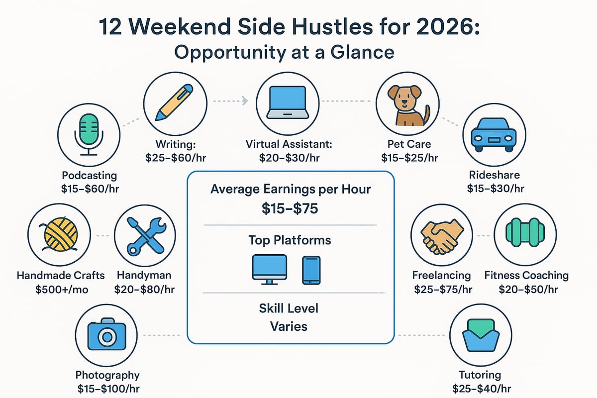 12 Weekend Side Hustles for Extra Income in 2026