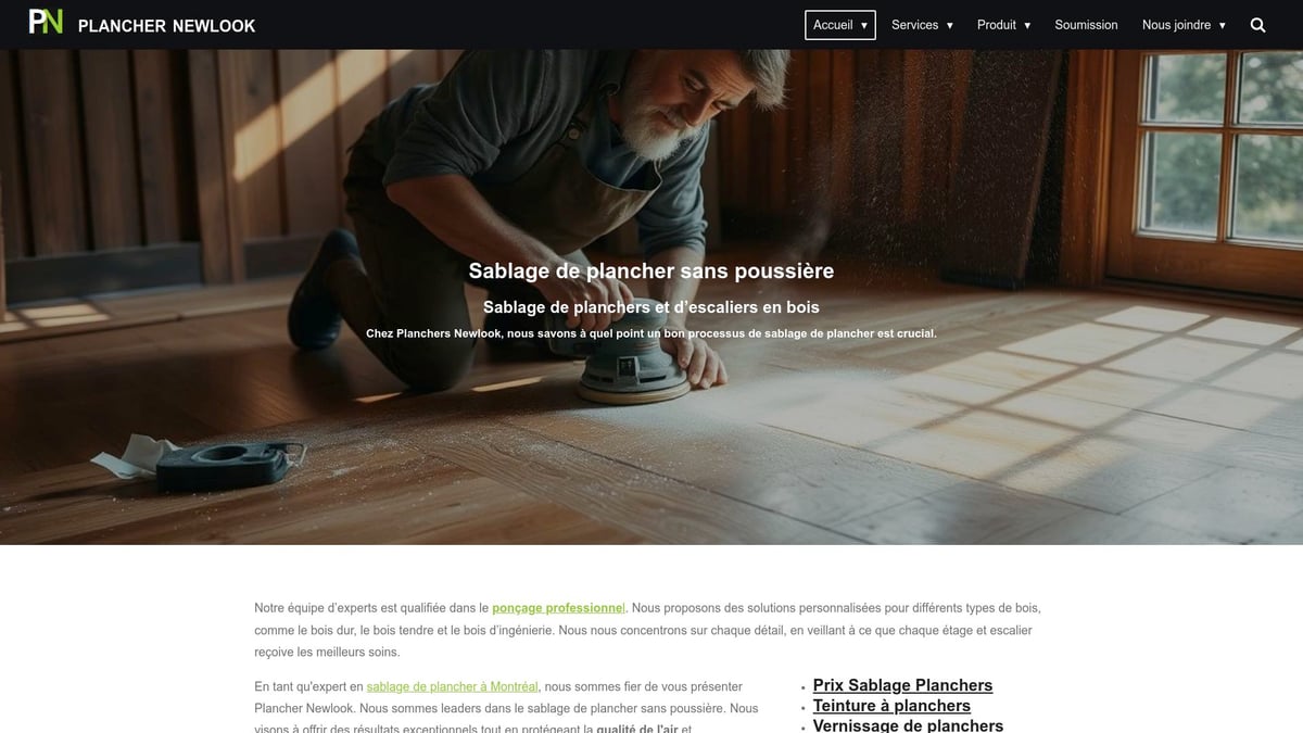 Guide Complet du Sablage de Plancher Laval 2025 - Plancher Newlook : Le spécialiste du sablage sans poussière à Laval