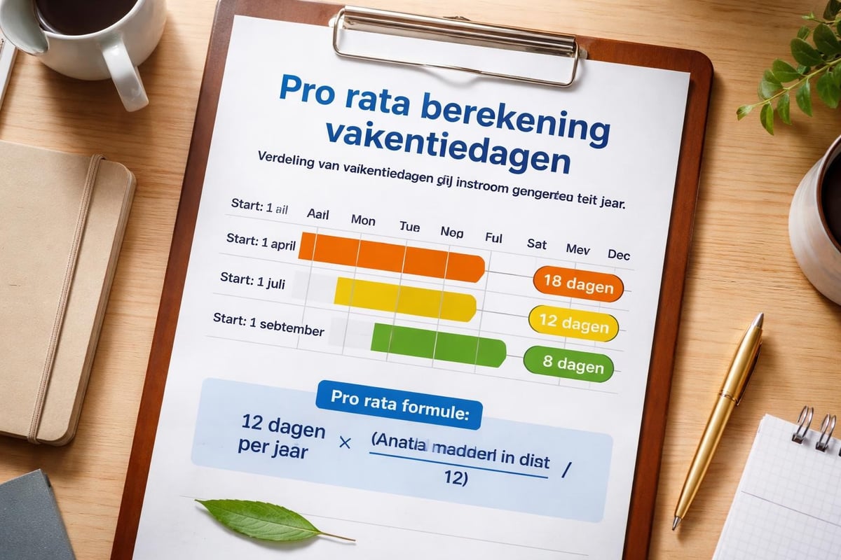 Pro rata verlofberekening bij indiensttreding