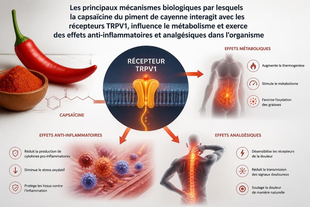 Mécanismes d'action de la capsaïcine