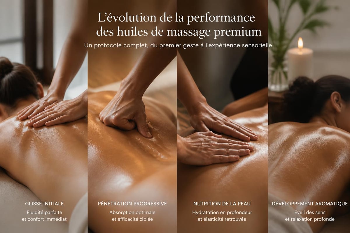 Premium massage oil textures