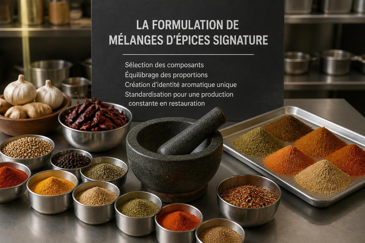 Composition de mélanges d'épices professionnels