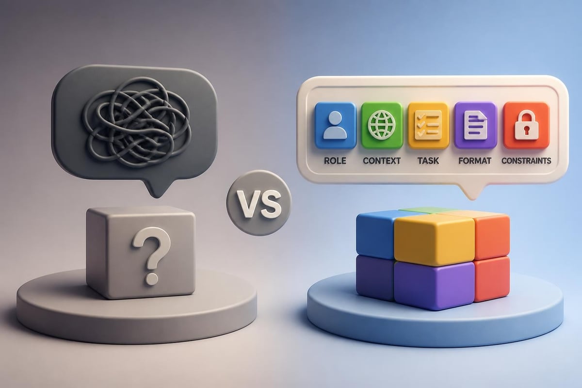 Poor vs effective prompt structure