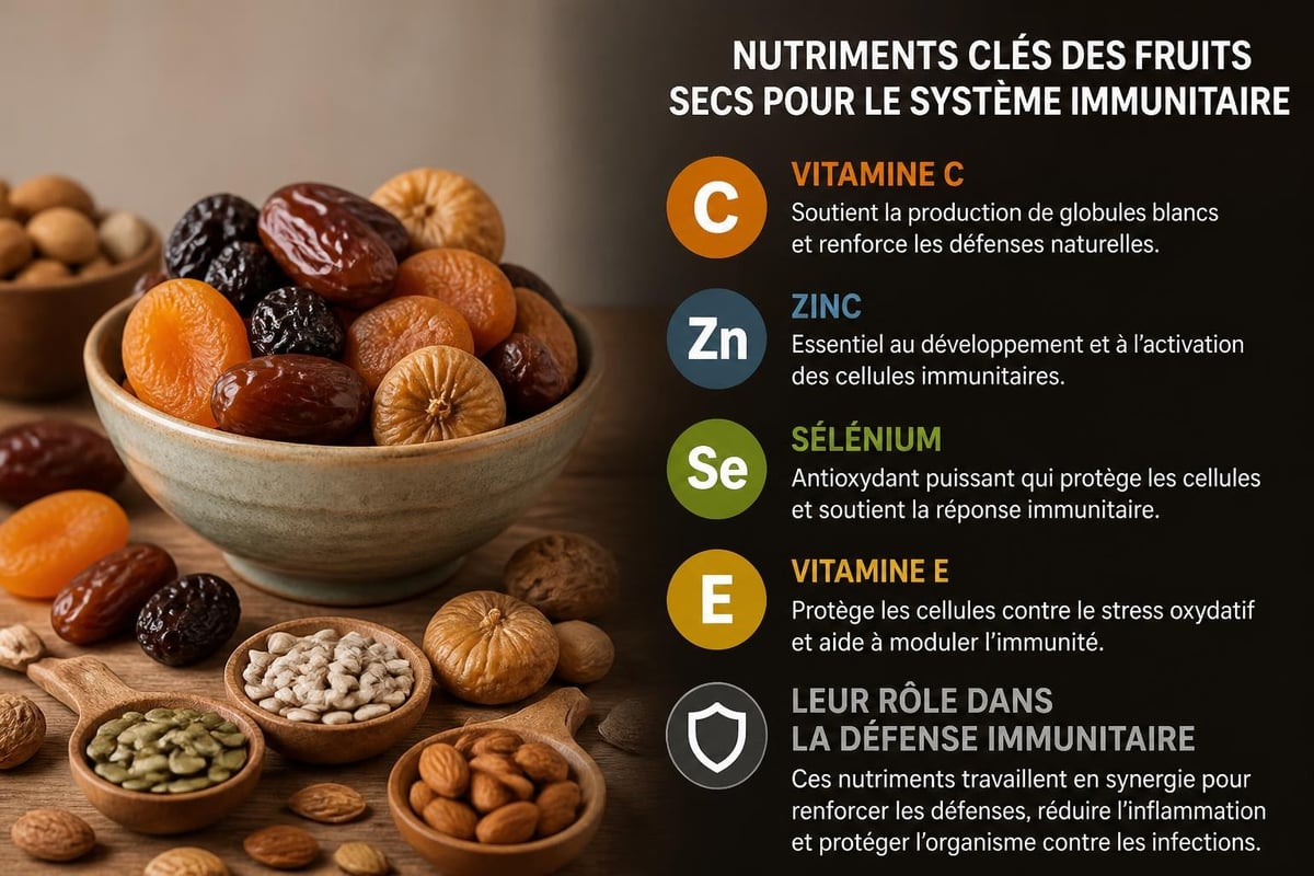 Renforcement immunitaire par les fruits séchés