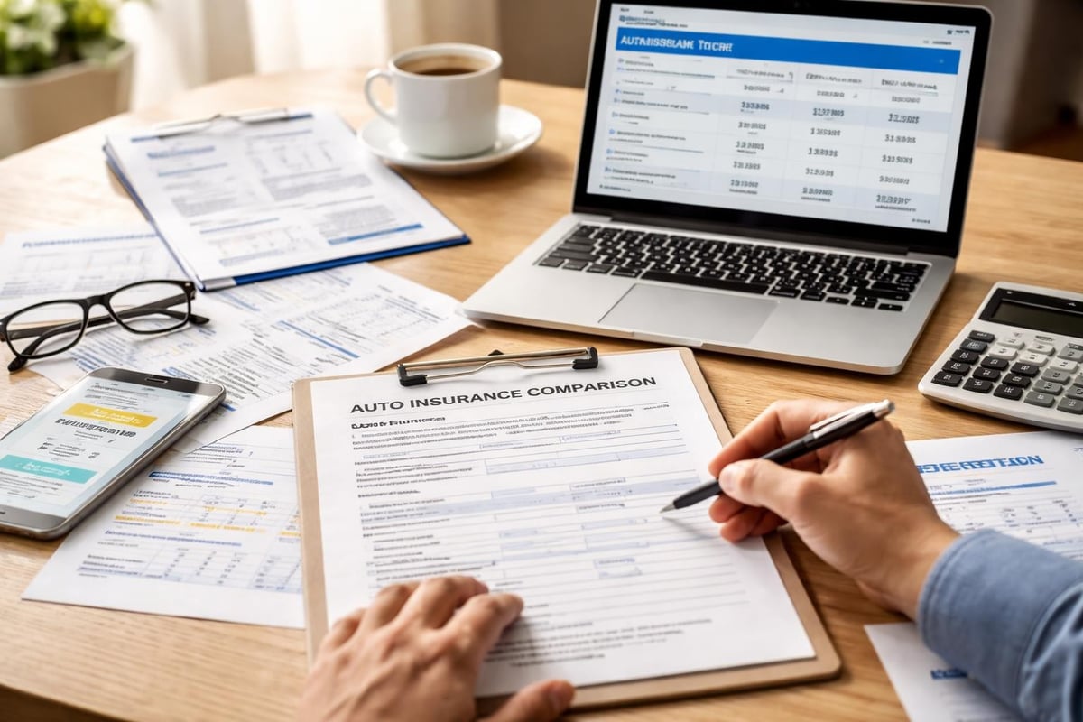 Auto insurance comparison process