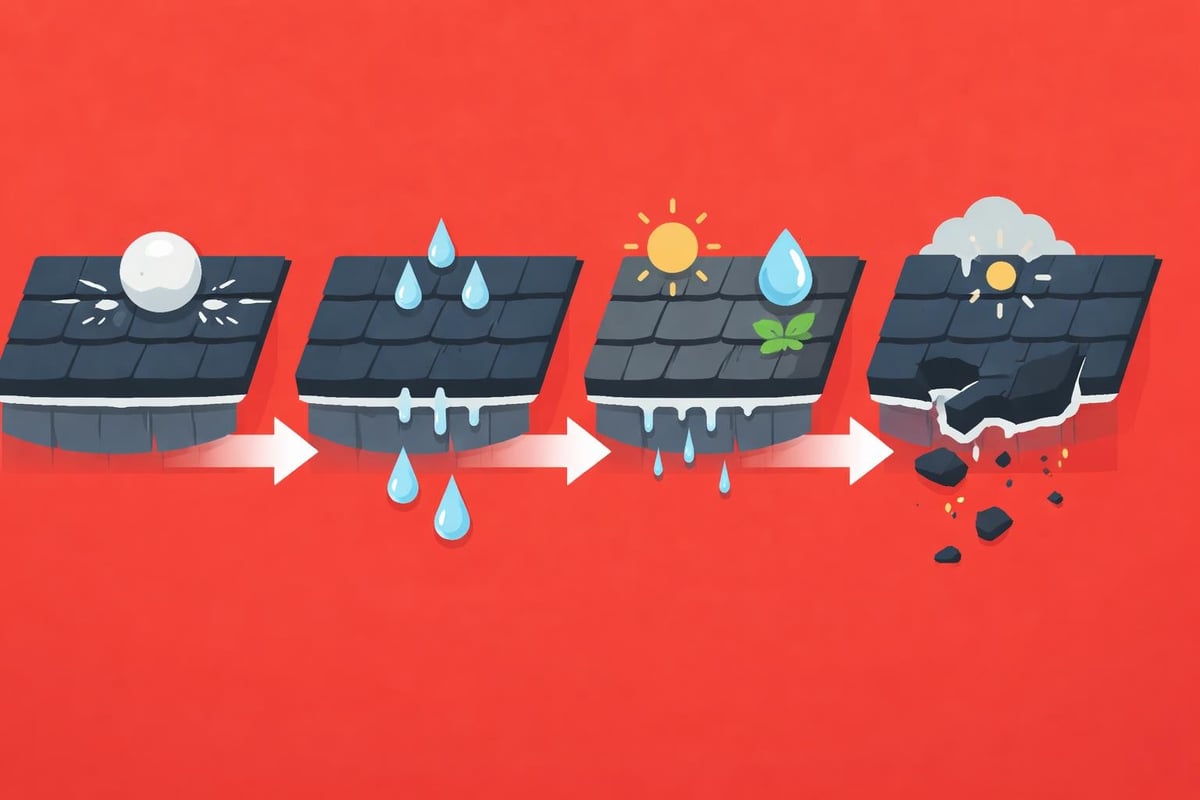 Hidden hail damage progression