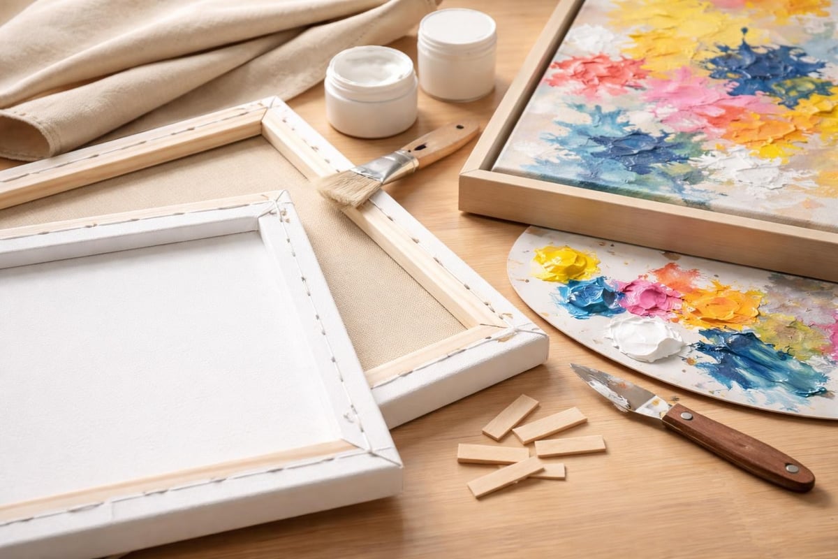 Canvas construction layers