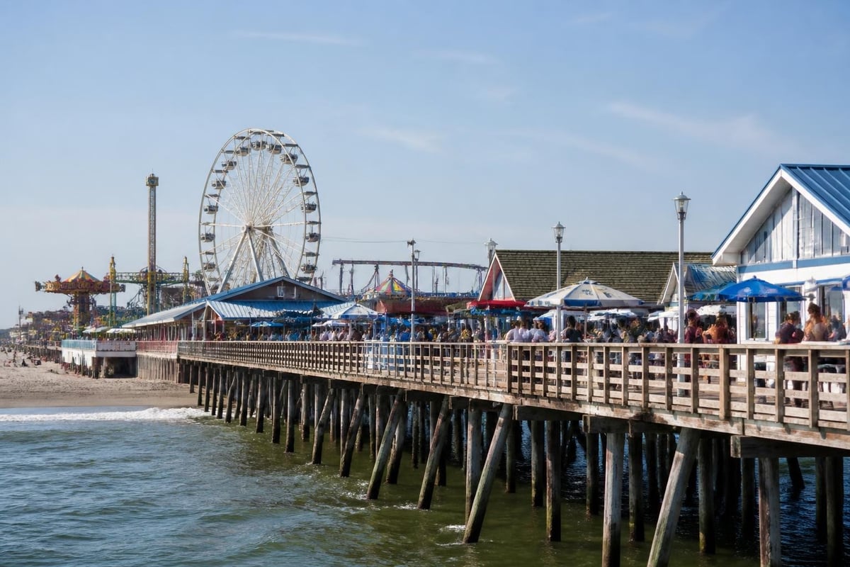 Old Orchard Beach pier and boardwalk