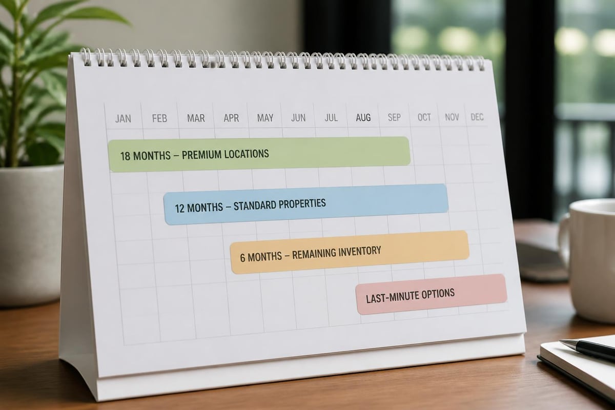 Corporate group booking timeline