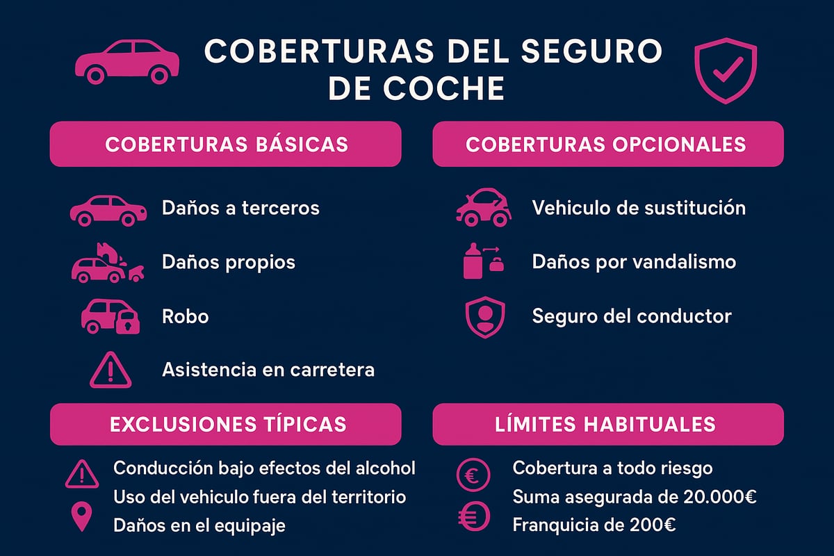 Guía Completa de Seguros por Días de Coche 2026 3 Coberturas, exclusiones y límites de los seguros por días