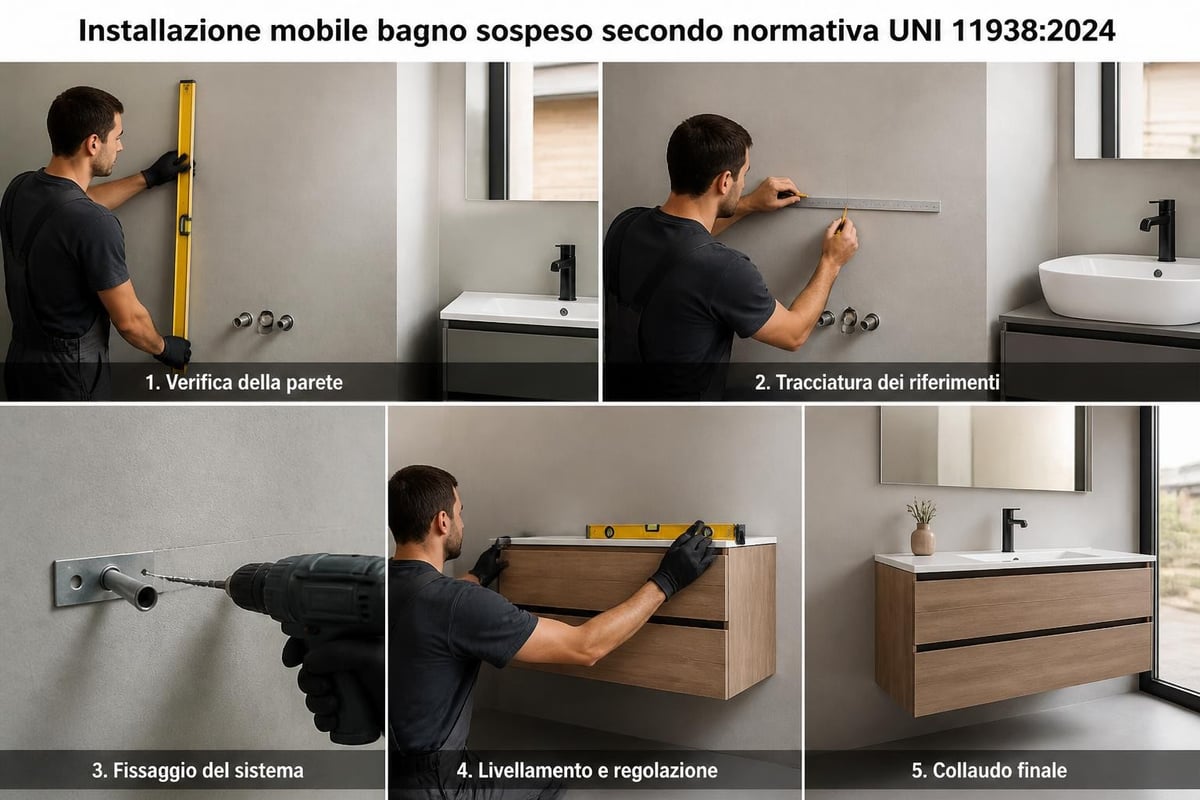 Fasi installazione mobile sospeso