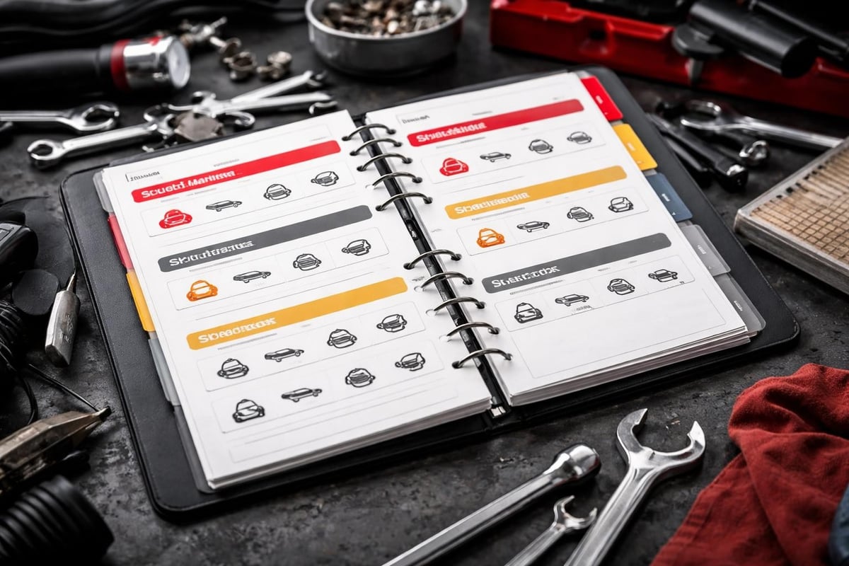 Maintenance log organization