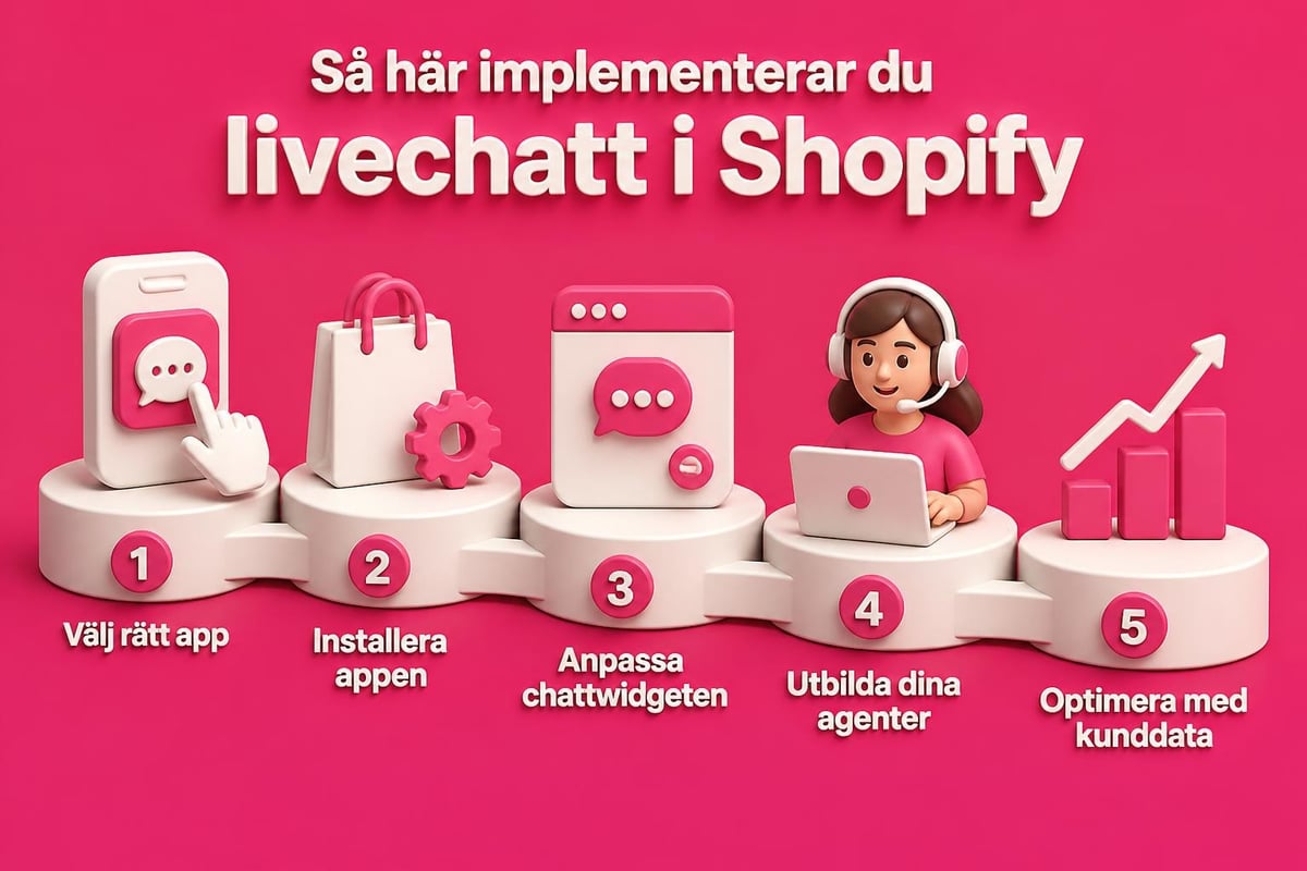 Shopify Help Live Chat: Handbok för E-handlare 2026 3 Livechatt-implementering