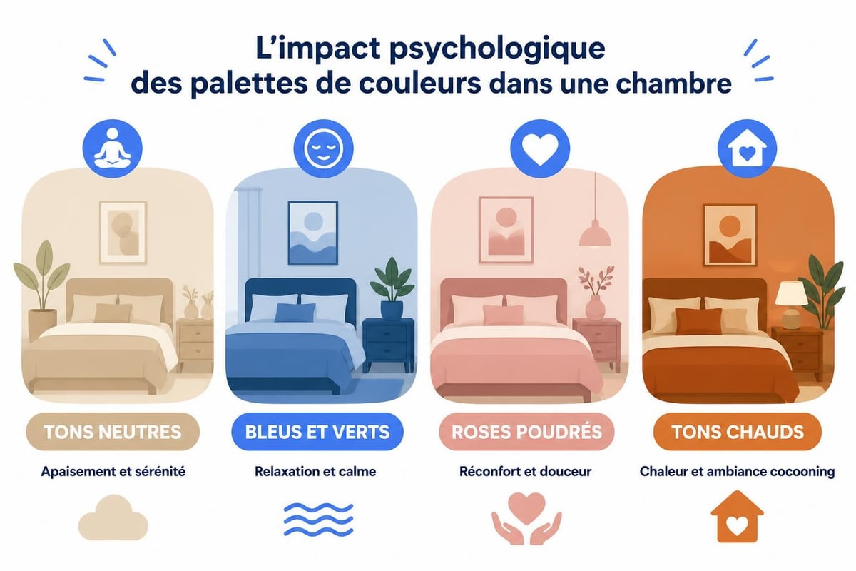 Palette de couleurs pour chambre