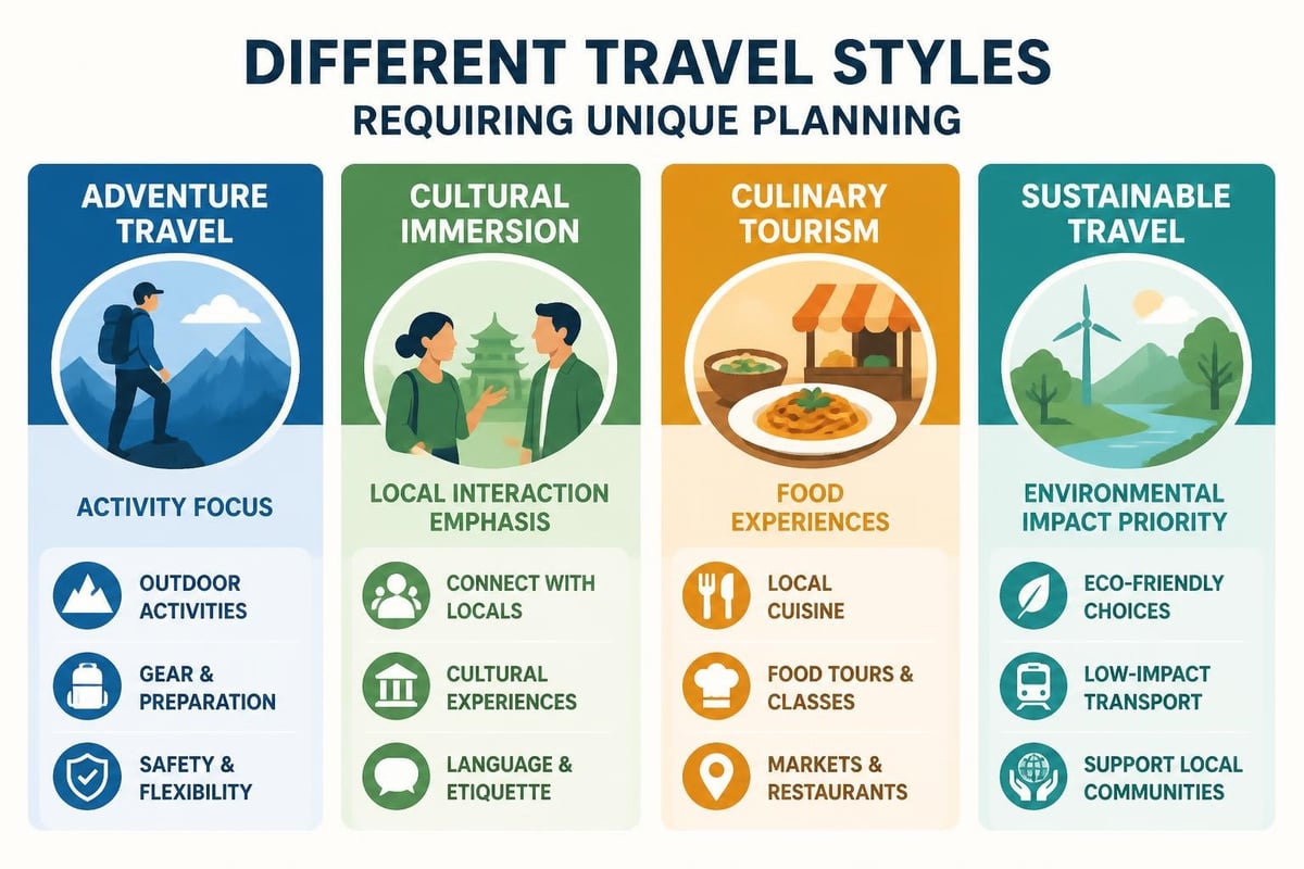 Specialized travel planning approaches