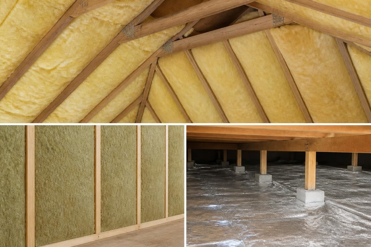 Choosing insulation for different home areas
