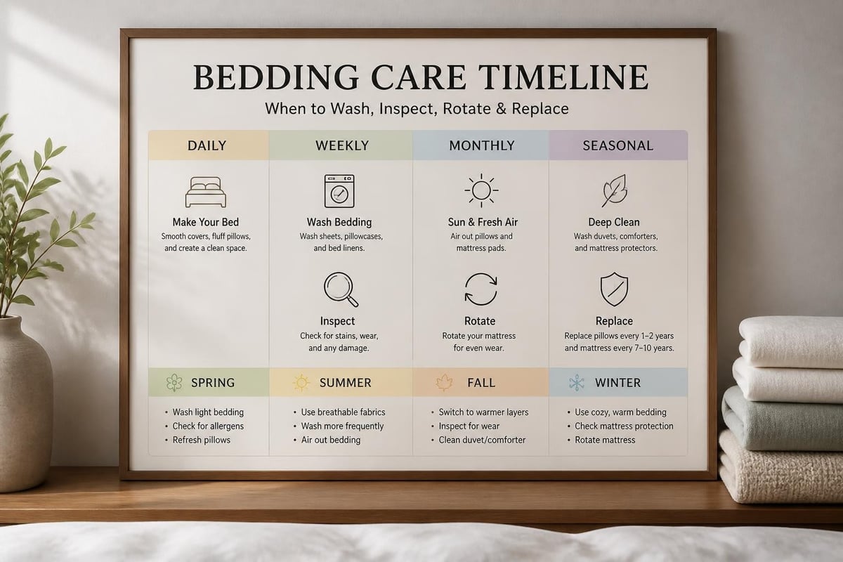 Bedding maintenance schedule