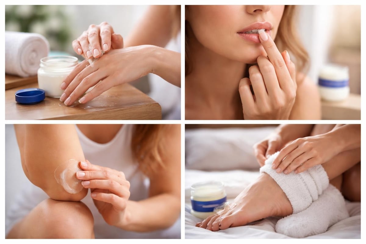 Petroleum jelly skincare applications