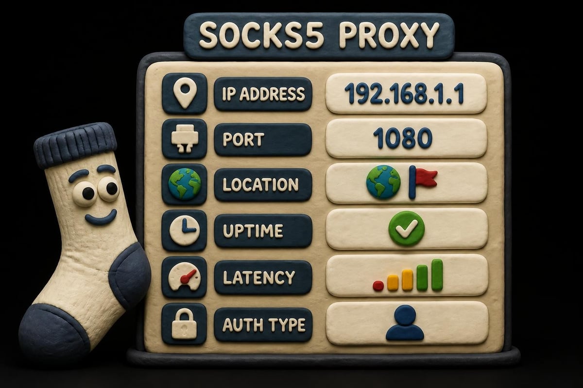 SOCKS5 proxy list components