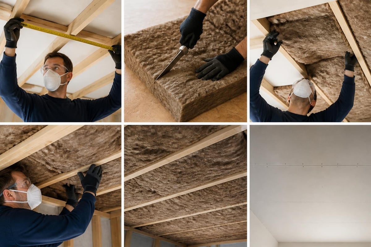 Ceiling insulation installation