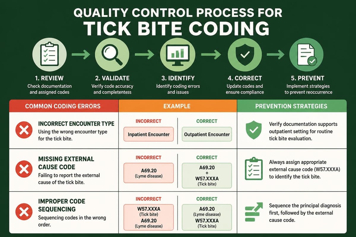 Common coding errors for tick bites