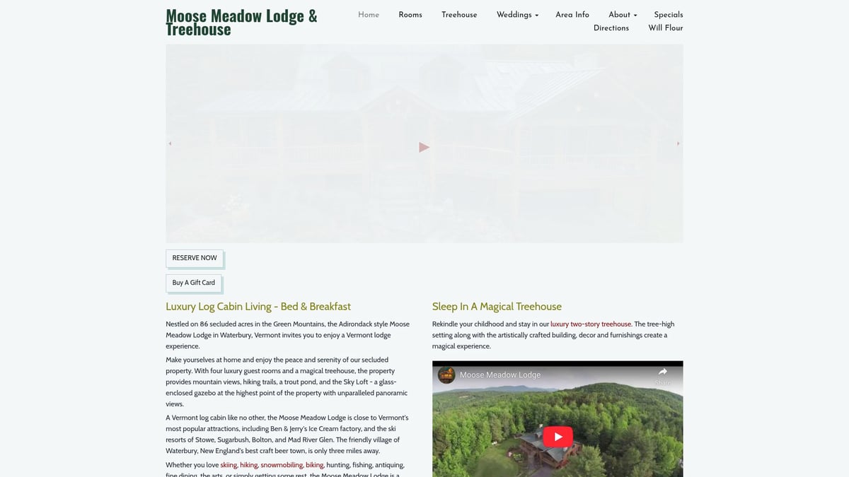 12 Romantic Hotels in Vermont for an Unforgettable Escape 2026 - Moose Meadow Lodge & Treehouse