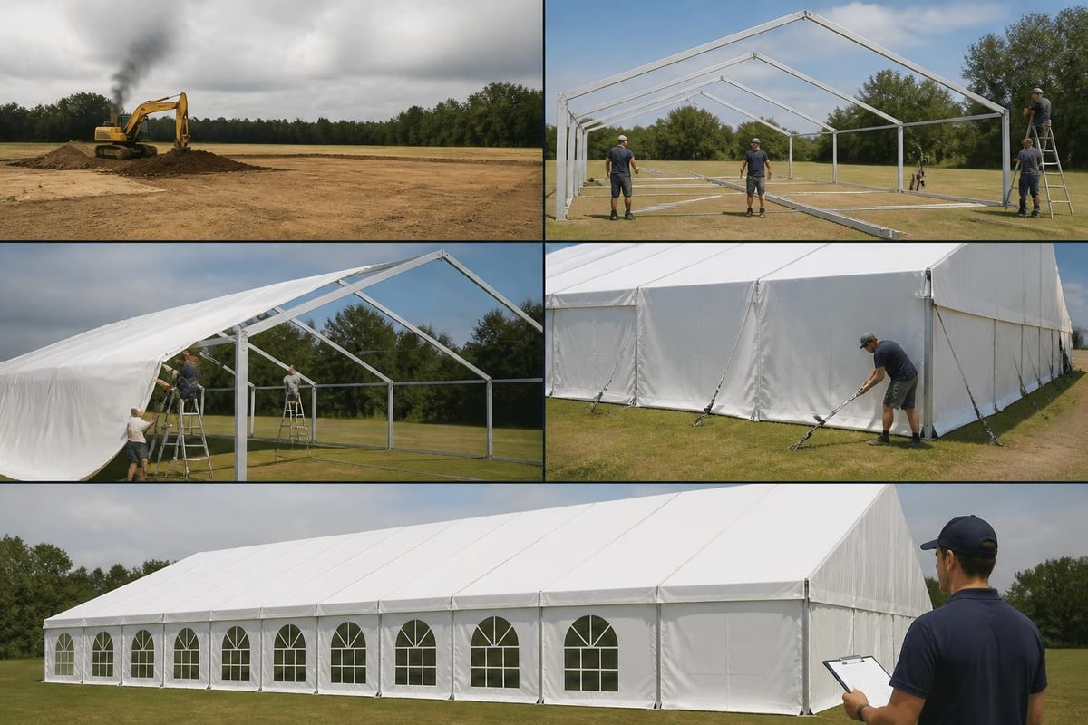 Event tent setup process