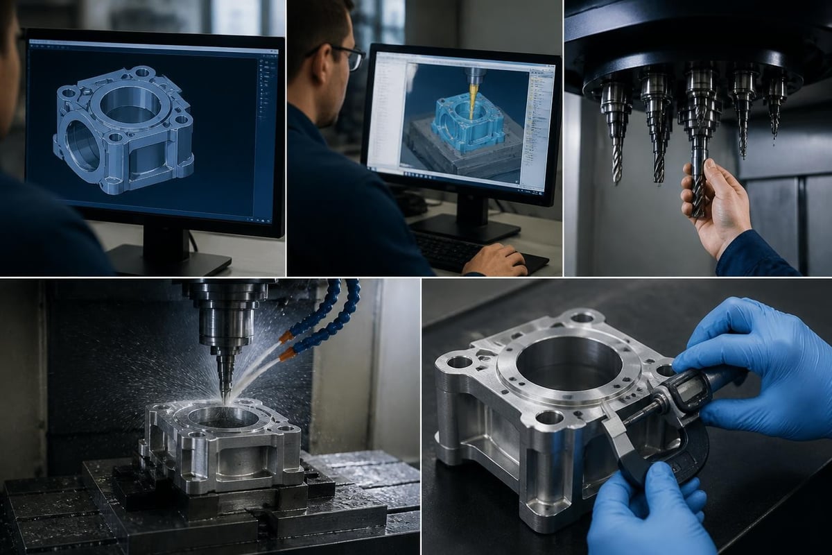 CNC machining process workflow
