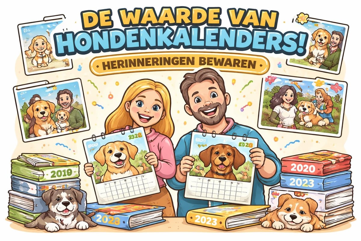 Puppy kalender verzameling door jaren