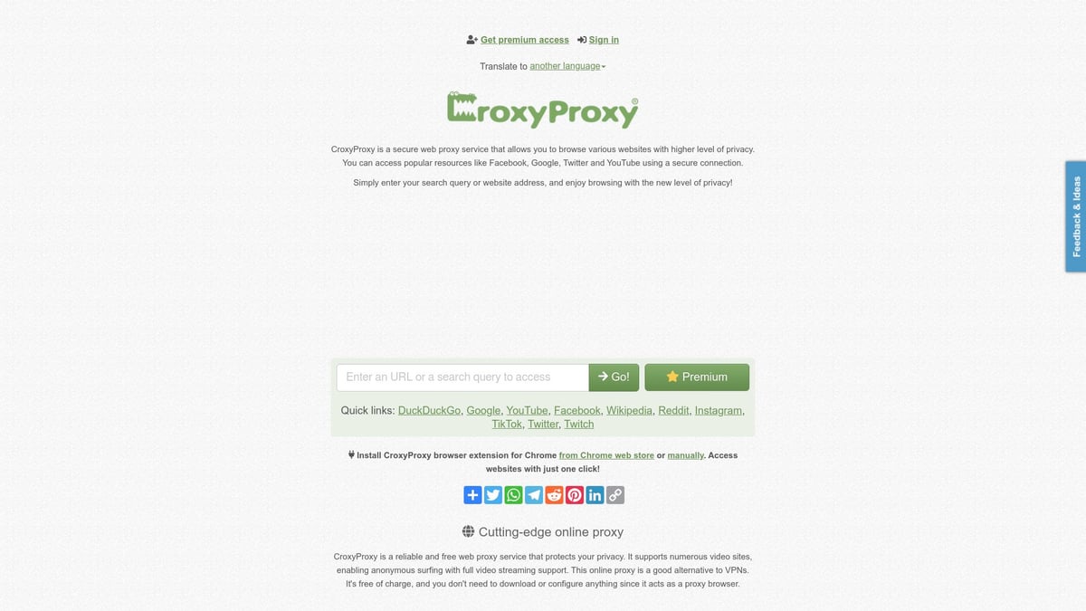 7 Essential Private Proxy Free Tools for Secure Browsing 2025 - CroxyProxy