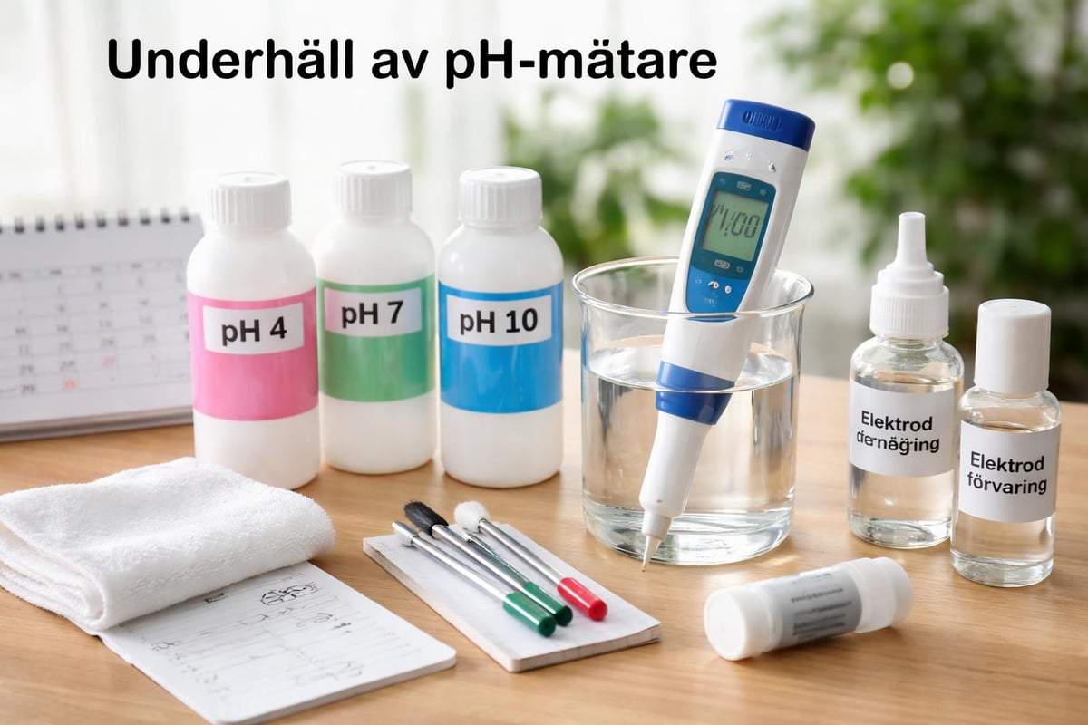 Underhåll av pH-mätare