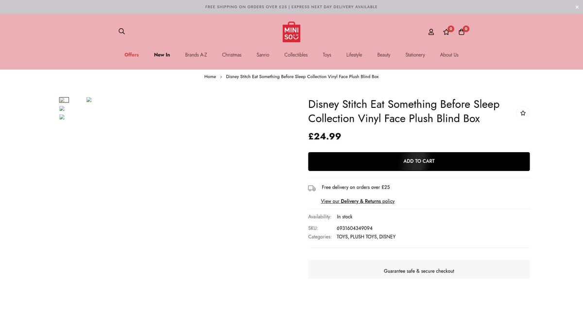 Top 8 Blind Box Plush Surprises To Collect In 2026 - Disney Stitch Eat Something Before Sleep Collection Vinyl Face Plush Blind Box