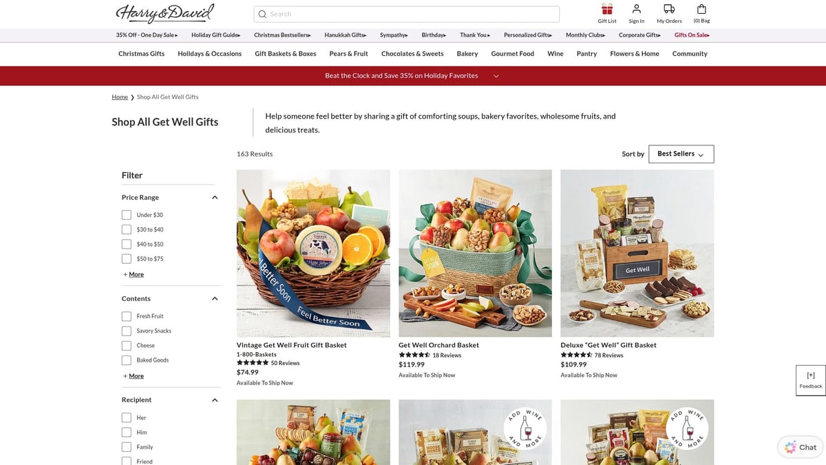 9 Thoughtful Get Well Soon Gifts to Brighten Their Day in 2026 - Harry & David “Get Well” Gift Baskets