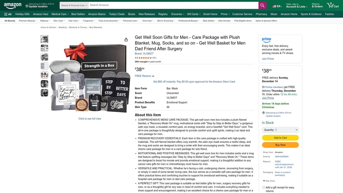 9 Thoughtful Get Well Soon Gifts to Brighten Their Day in 2026 - Get Well Soon Gifts for Men - Plush Blanket, Mug, Socks