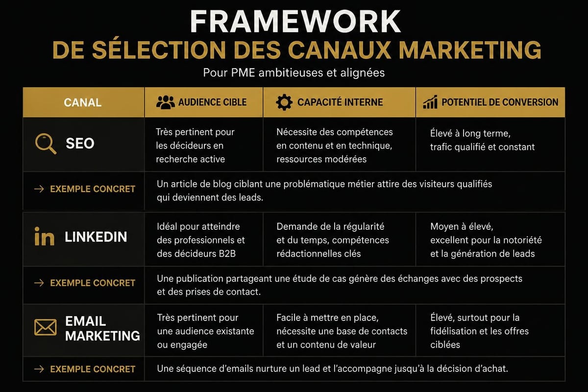 Marketing channel selection framework