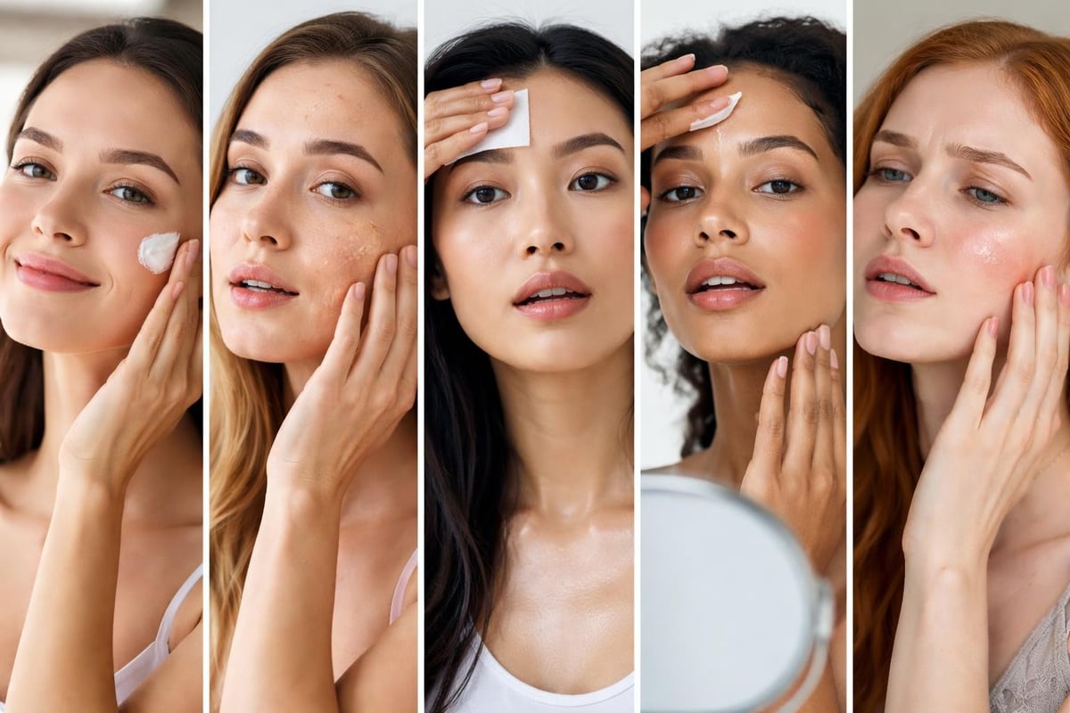 Different skin types and their characteristics
