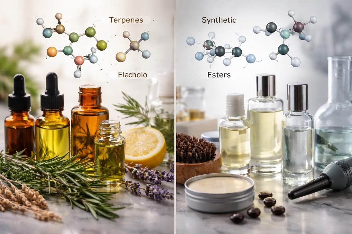 Essential oil molecular structures