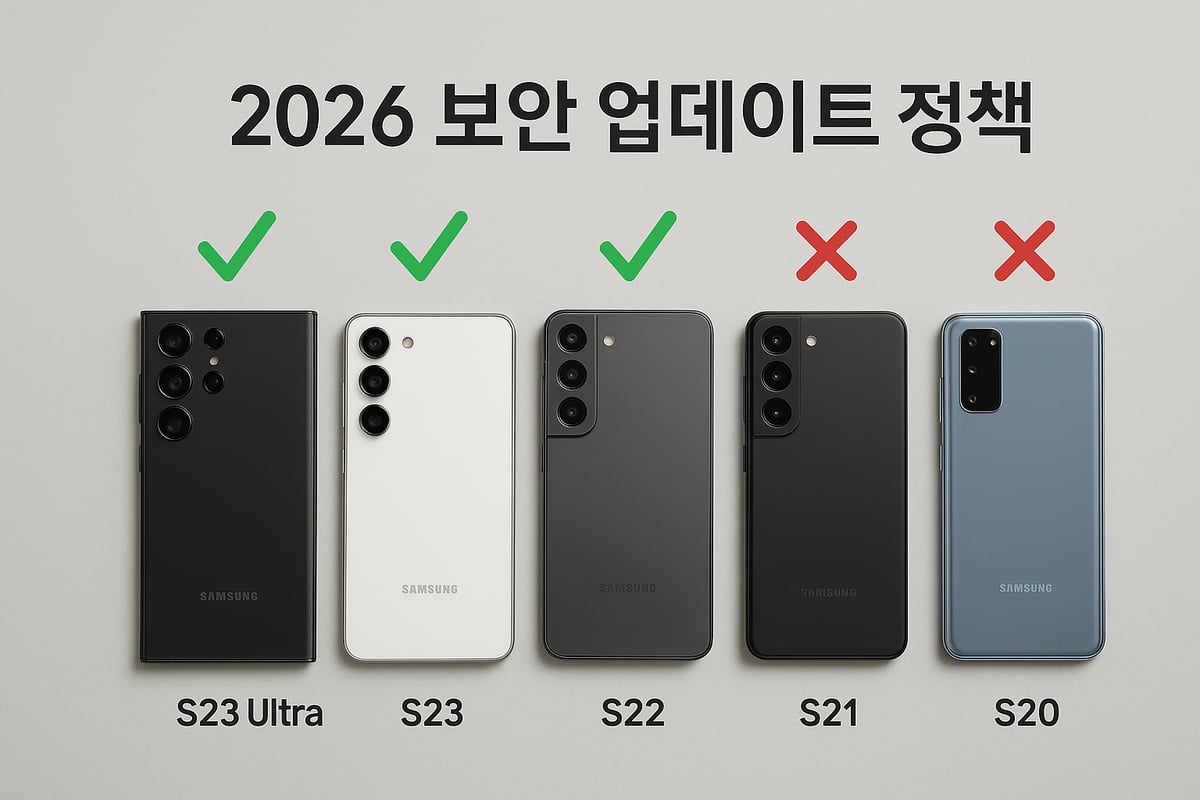 2026년 삼성 갤럭시 보안 업데이트 정책 및 지원 모델 총정리