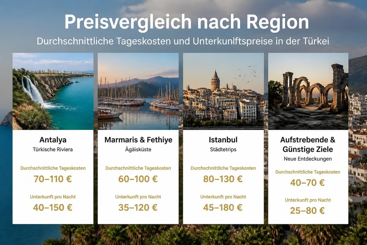 Türkische Urlaubsregionen im Preisvergleich