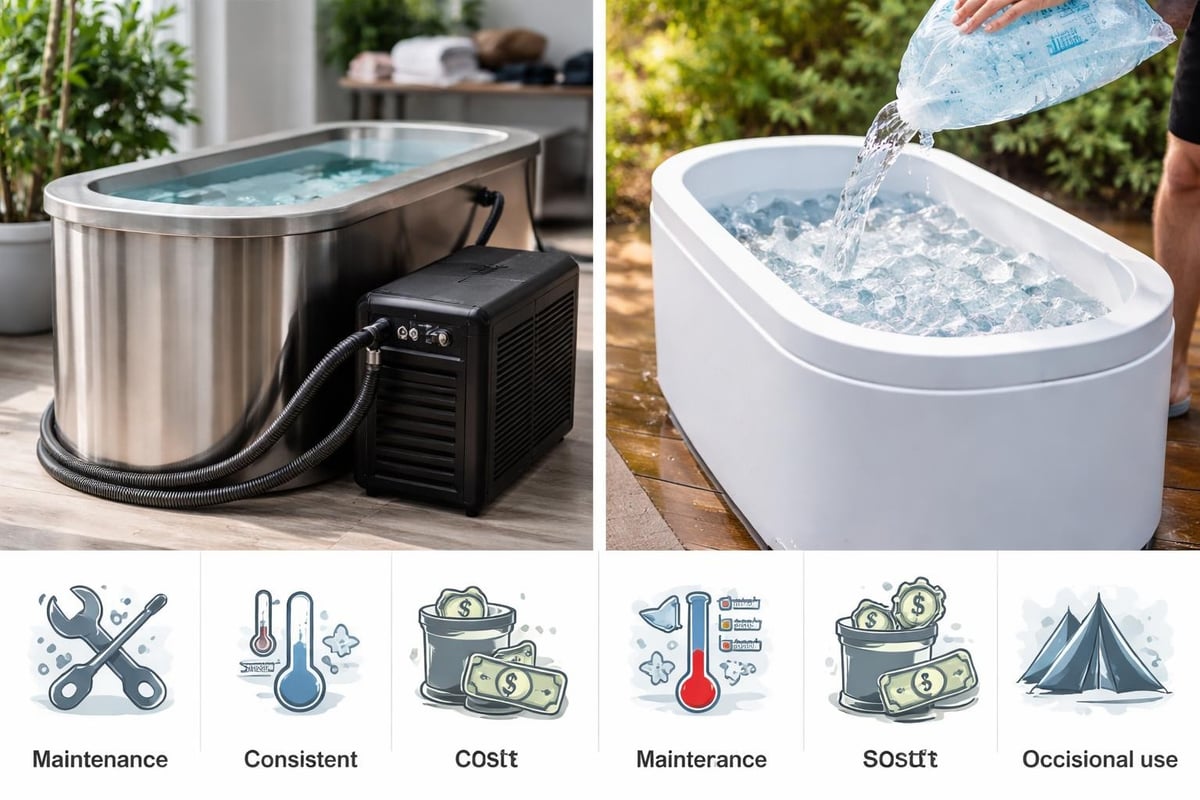 Cold plunge temperature control comparison