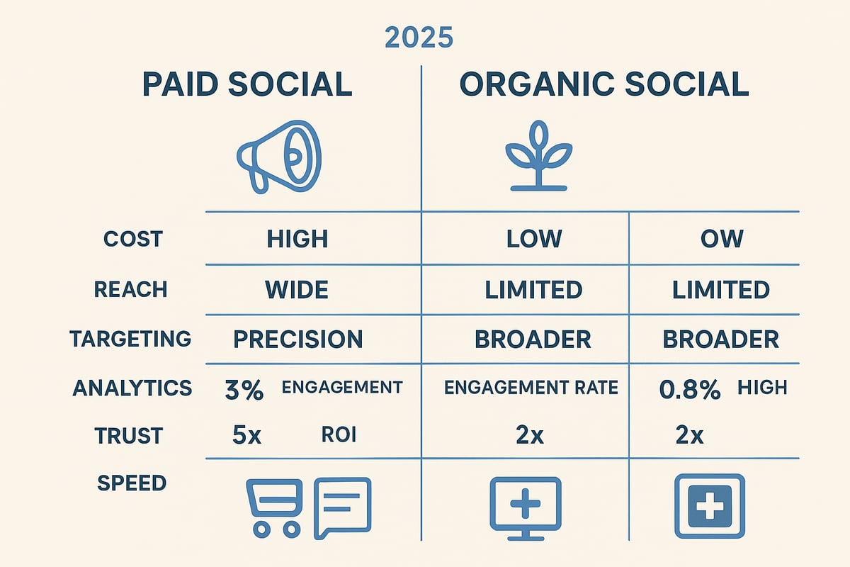 Key Differences: Paid vs. Organic Social in 2025