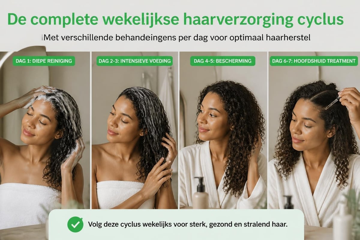 Wekelijkse haarverzorging routine