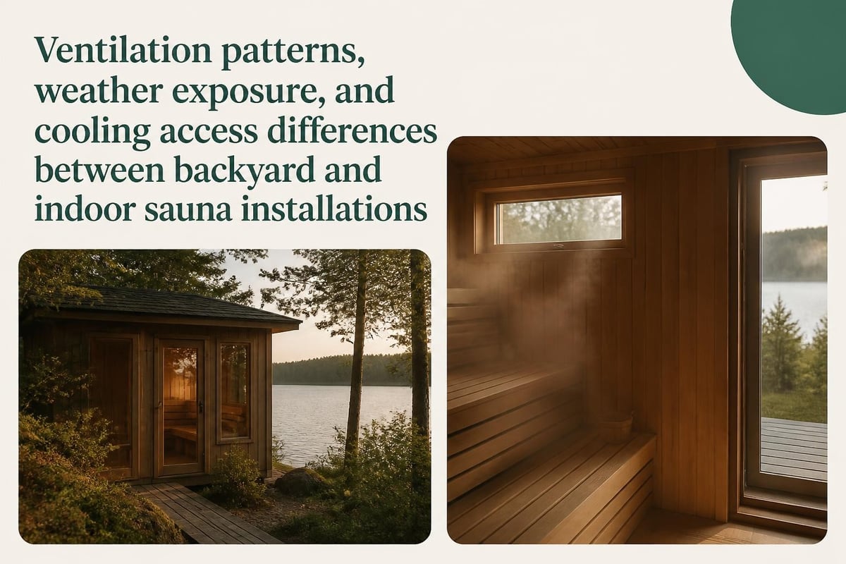 Outdoor versus indoor sauna placement considerations