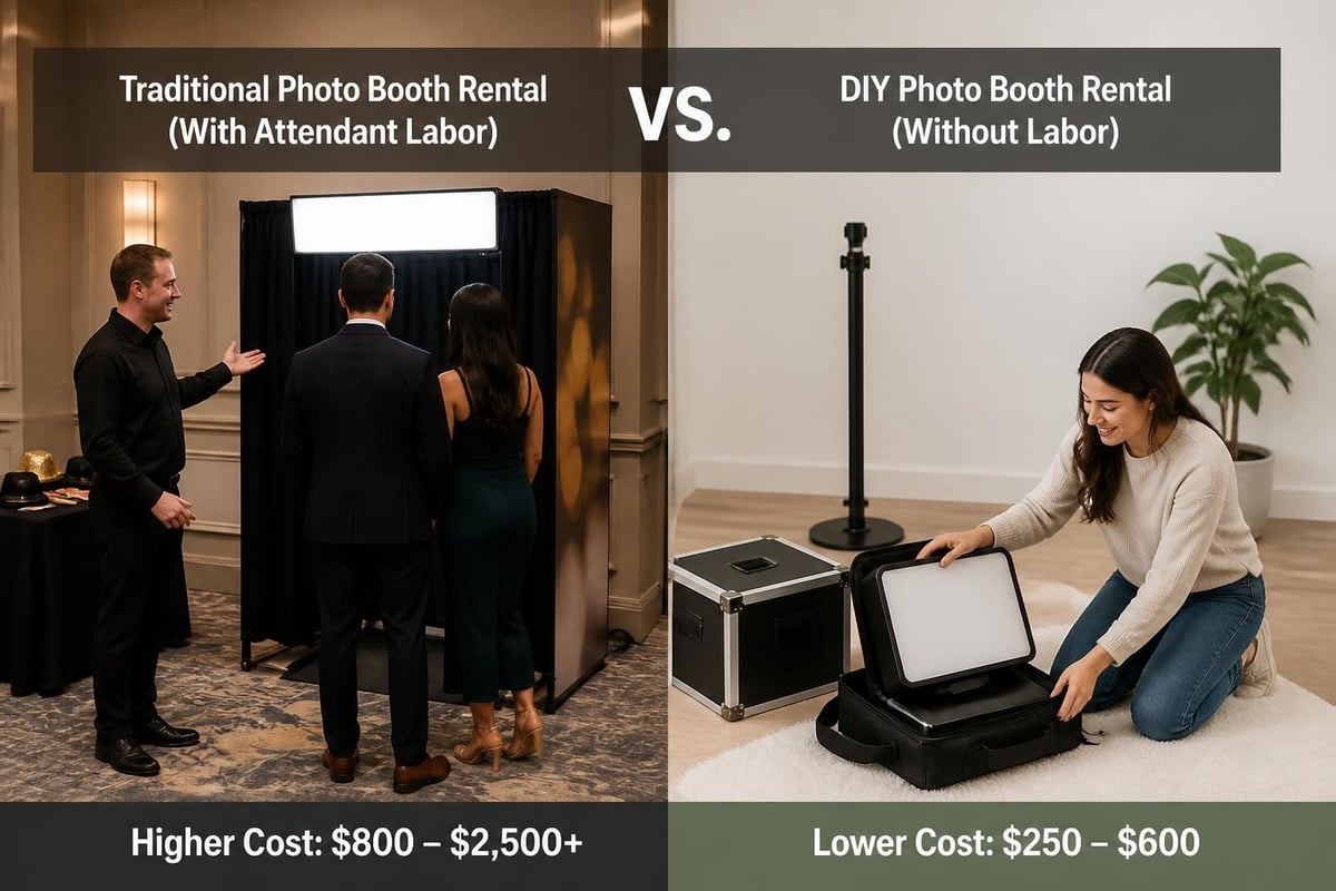 Staffed versus DIY photo booth cost comparison