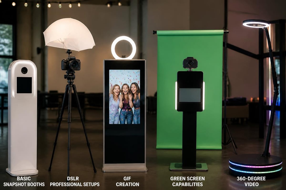 Photo booth features affecting pricing