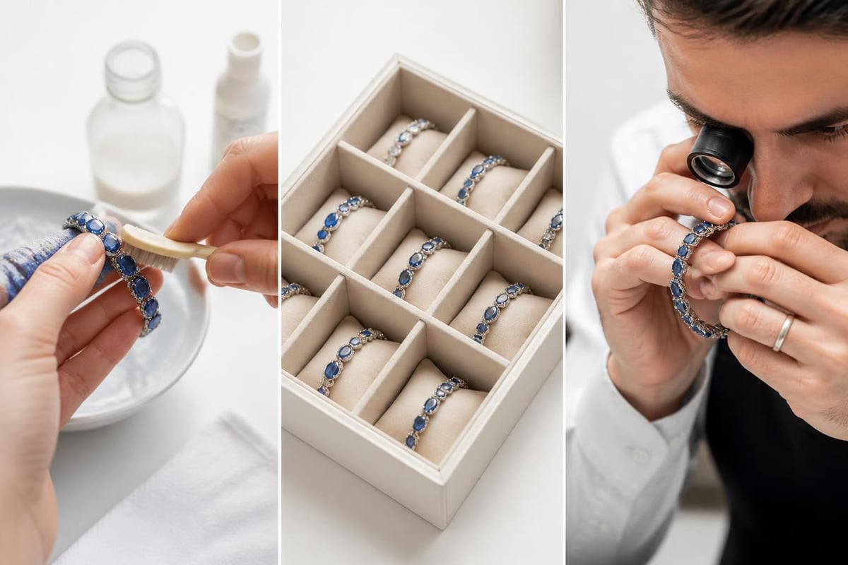 Blue stone bracelet care