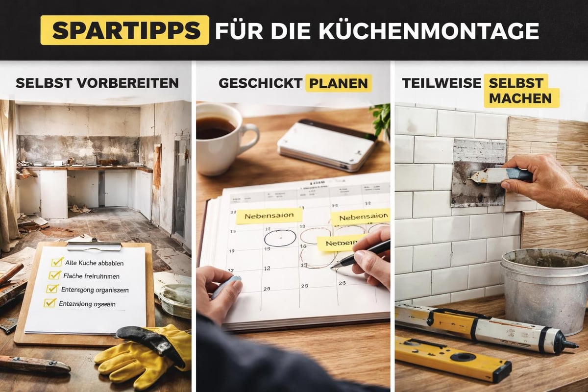 Kostenspartipps Küchenmontage
