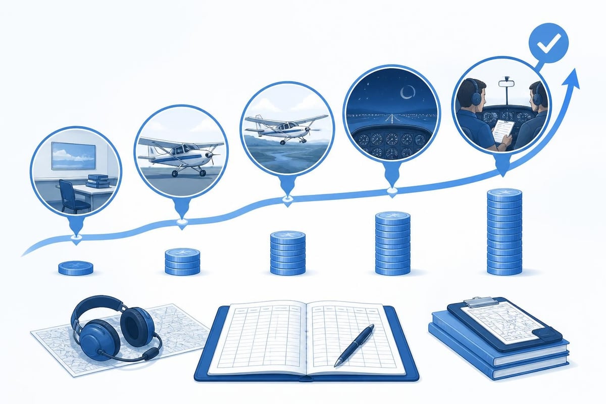 Private pilot licence training stages